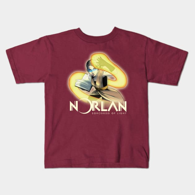 Norlan, Sorceress of Light Kids T-Shirt by Great North Comic Shop